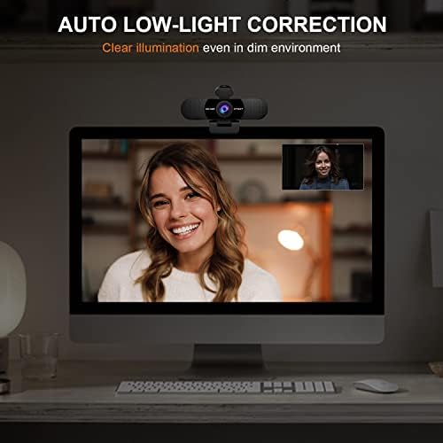 EMEET 1080P Webcam with Microphone, C960 Web Camera, 2 Mics Streaming Webcam with Privacy Cover, 90°View Computer Camera, Plug&Play USB Webcam for Calls/Conference, Zoom/Skype/YouTube, Laptop/Desktop - Image 4