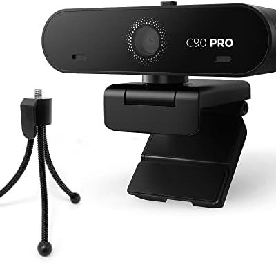 ATPro 1080p Webcam with Microphone for Desktop or Laptops, USB HD Plug and Play Computer Web Camera for Streaming, Gaming or Video Conferences, Web Cam Privacy Cover, Noise Cancelling Mic for PC, Mac…