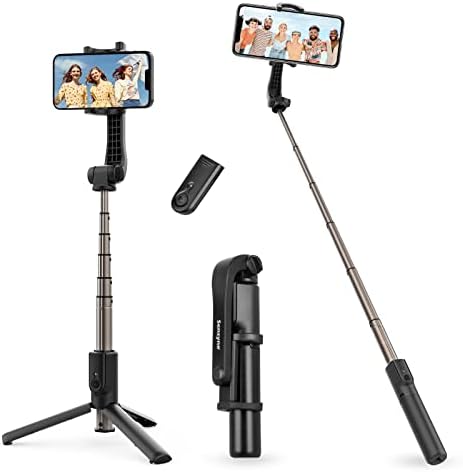 Sensyne 3 in 1 Selfie Stick, 40" Extendable Phone Tripod with Wireless Remote, Lightweight, Portable for Selfies, Video Recording, Live Stream, YouTube, TikTok, Compatible with All Cell Phones