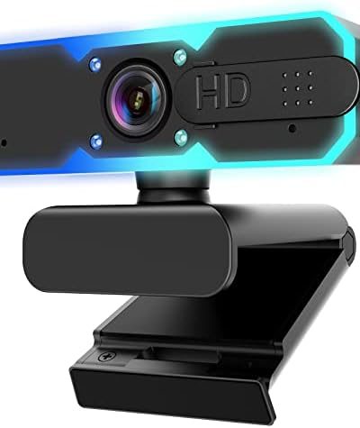 NBPOWER 1080P 60FPS Streaming Webcam, Streaming Camera with Microphone and Fill Light,Autofocus,Work with Zoom/YouTube/Winsdows/Mac OS/Laptop/MacBook/PC Computer Camera