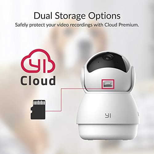 YI 2pc Pan-Tilt Dome Security Camera, 360 Degree 2.4G Smart Indoor Pet Dog Cat Cam with Night Vision, 2-Way Audio, Motion Detection, Phone APP, Compatible with Alexa and Google Assistant - Image 4