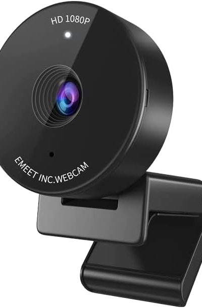 1080P Webcam - USB Webcam with Microphone & Physical Privacy Cover, Noise-Canceling Mic, Auto Light Correction, EMEET C950 Ultra Compact FHD Web Cam w/ 70° View for Meeting/Online Classes/Zoom/YouTube