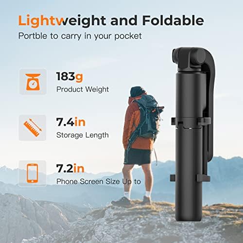 Sensyne 3 in 1 Selfie Stick, 40" Extendable Phone Tripod with Wireless Remote, Lightweight, Portable for Selfies, Video Recording, Live Stream, YouTube, TikTok, Compatible with All Cell Phones - Image 6